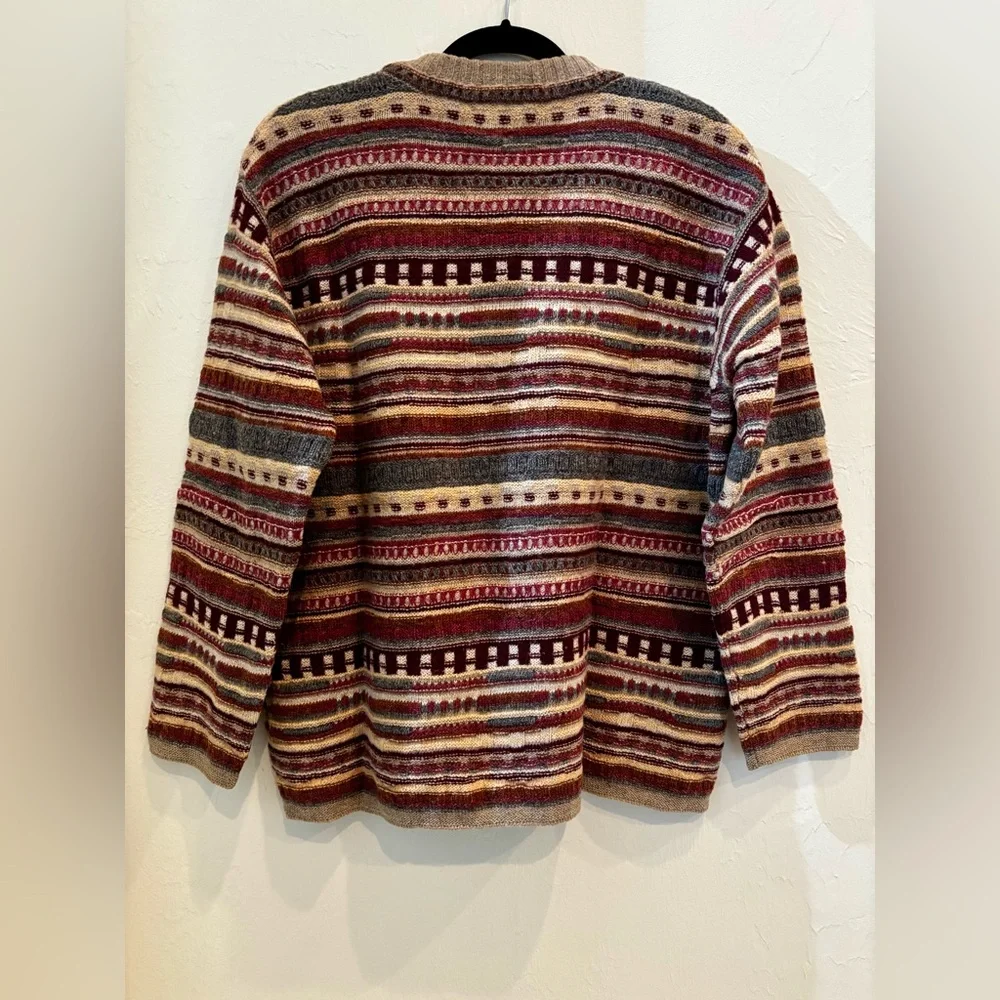 Vtg United Colors of Benetton Italy Shetland Wool Sweater Sz M - Picture 5 of 8